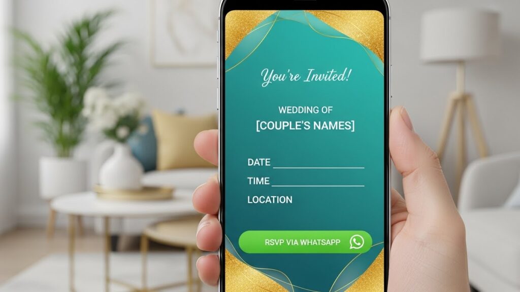 Undangan digital dengan kontak Aman Kreatif dan nomor WhatsApp