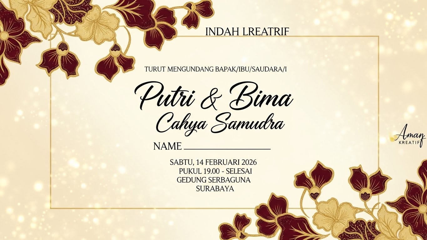 Desain Undangan Pernikahan Minimalis Modern