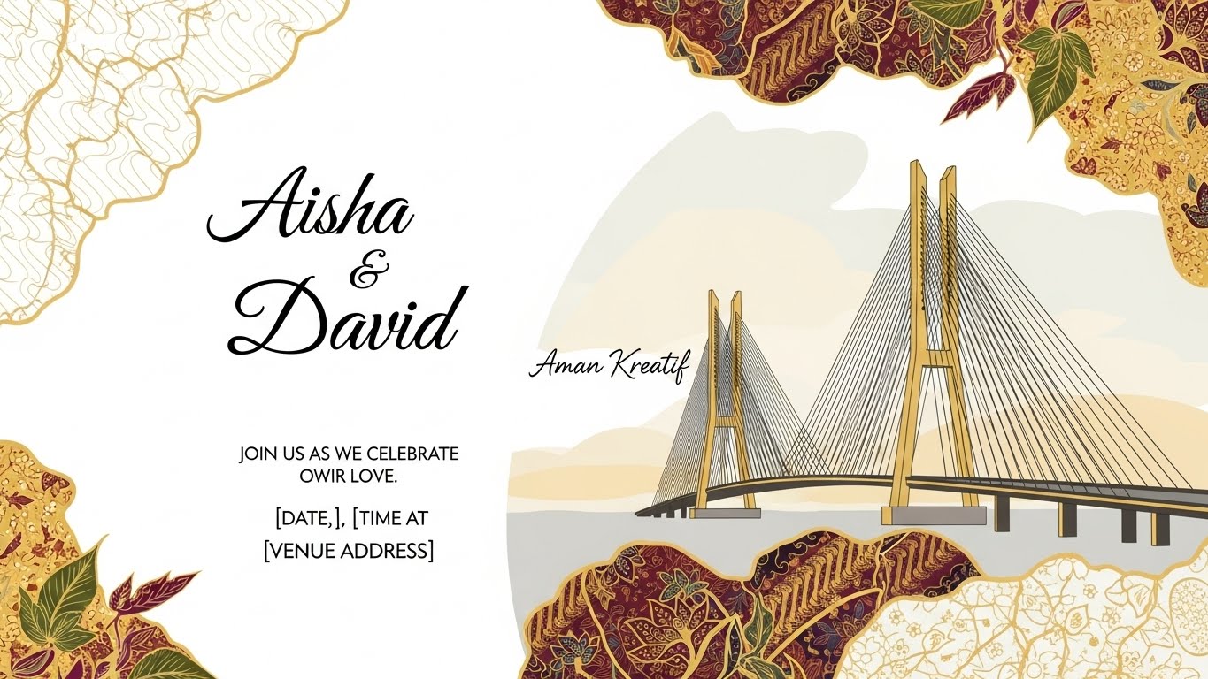 Undangan Pernikahan Rustic dengan Kayu & Bunga Wildflower