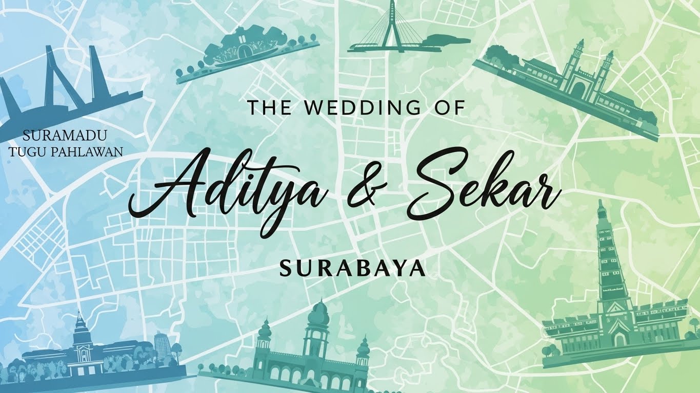 Komposisi minimalis satu undangan, satu bunga, satu cincin.