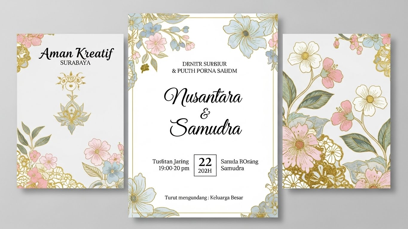 Undangan Pernikahan Rustic dengan Kayu dan Bunga Wildflower