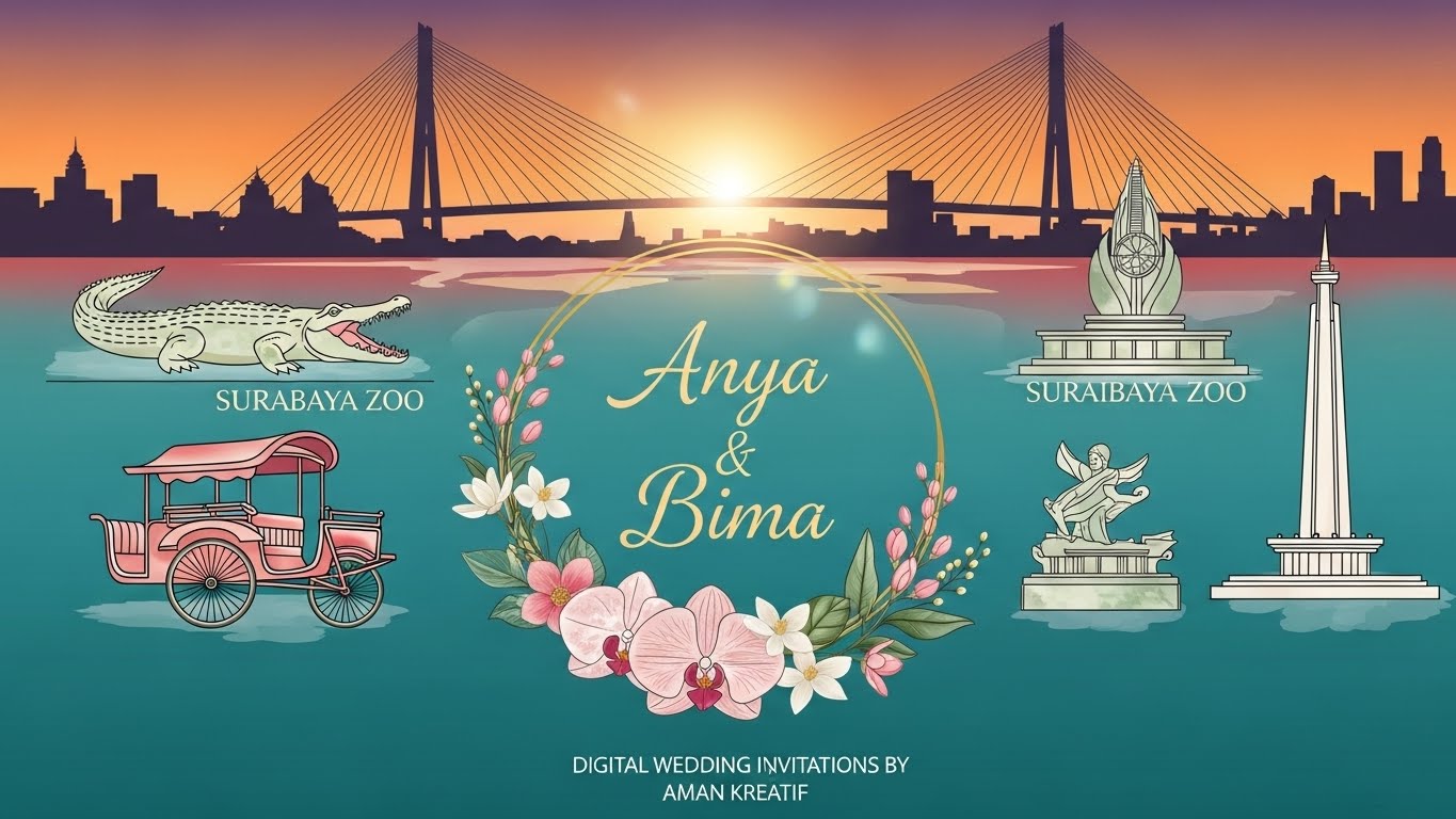 Undangan Pernikahan Tema Royal dengan Mahkota & Warna Ungu