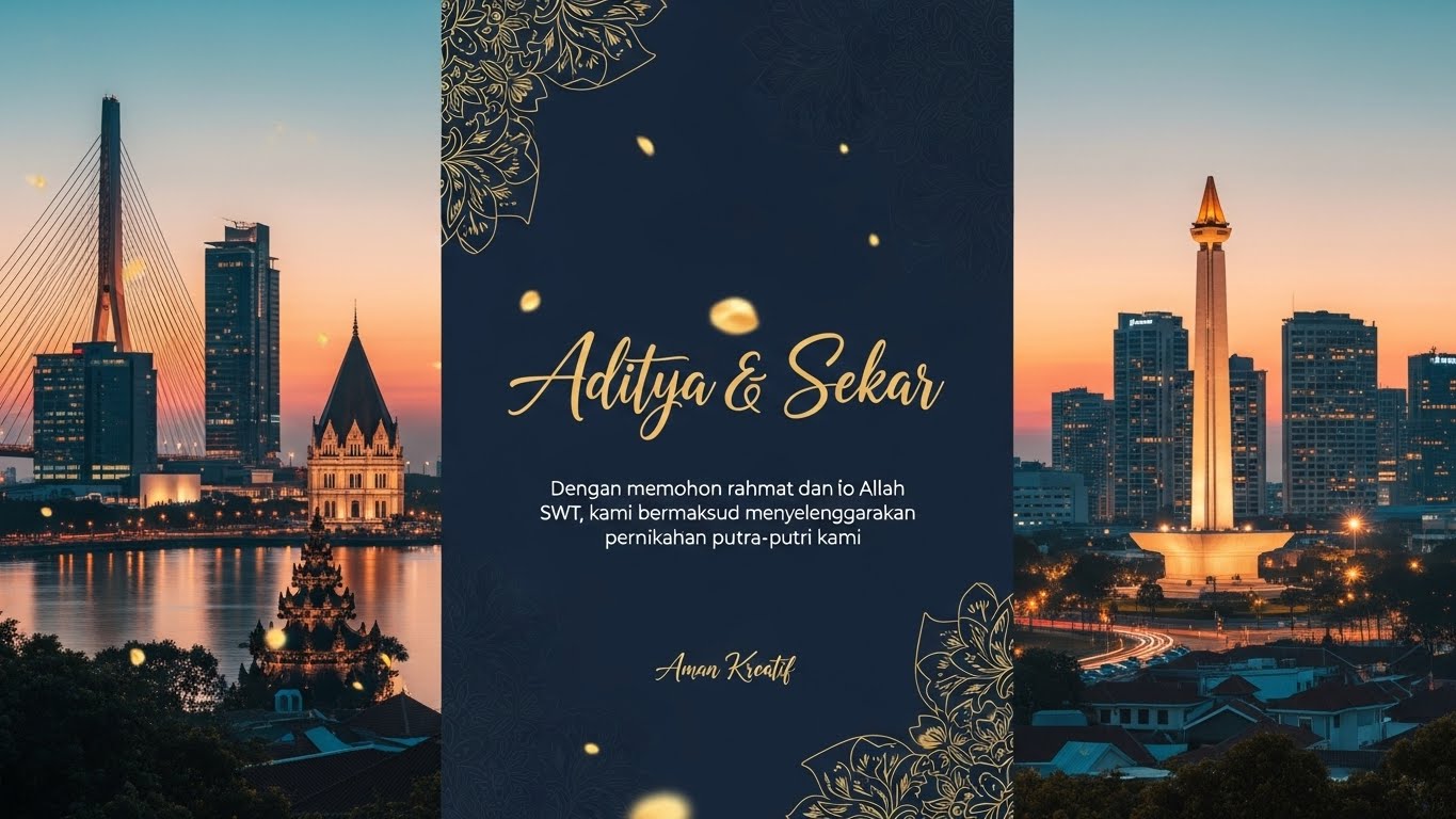 Undangan Pernikahan Bertema Watercolor Romantis