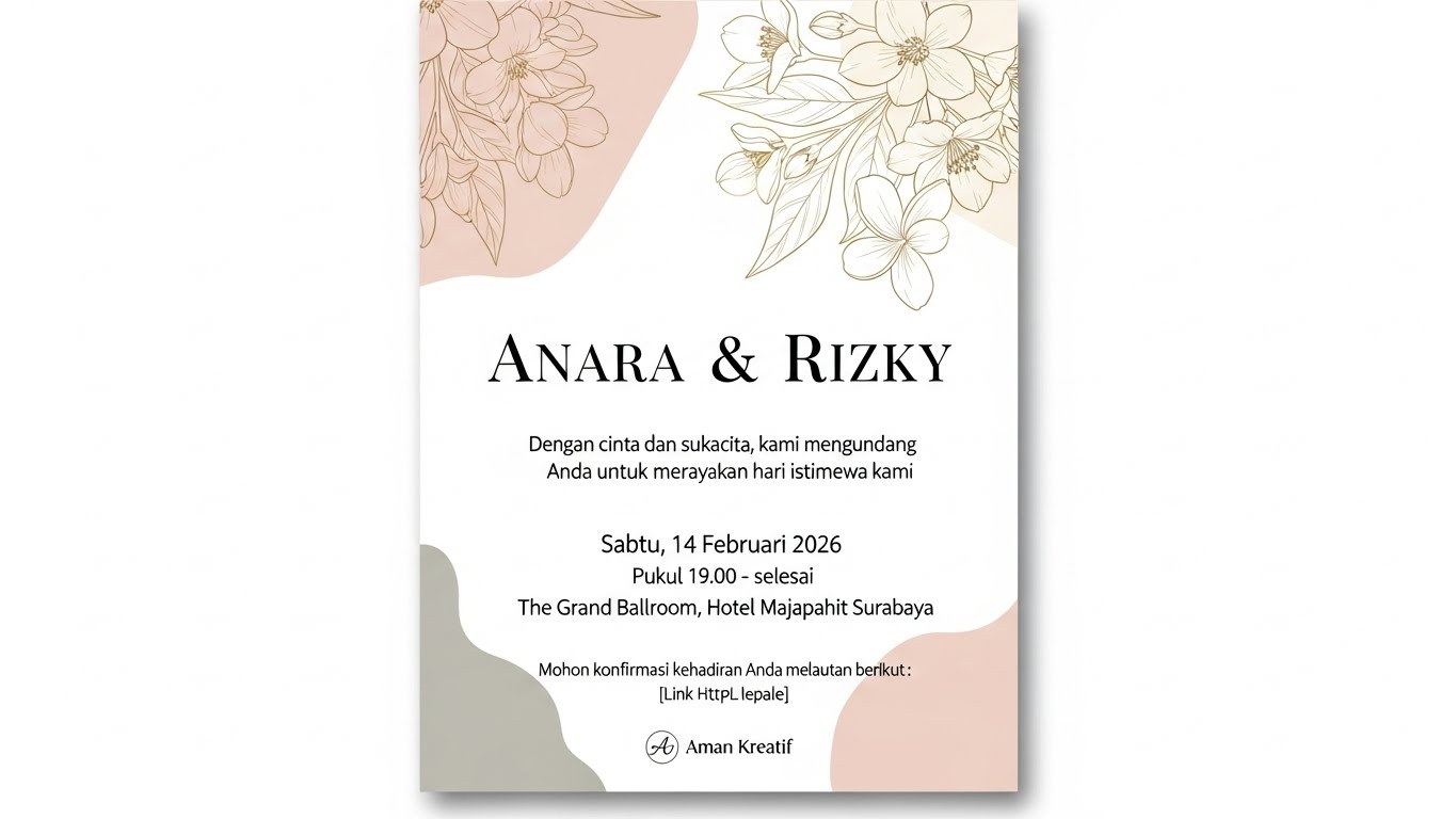 Undangan Pernikahan Bertema Bohemian dengan Tassel dan Pola Etnik