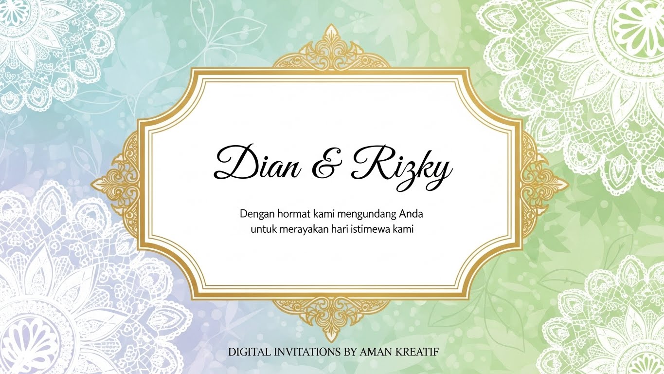 Undangan pernikahan kustom dengan foto pasangan dan font personalisasi