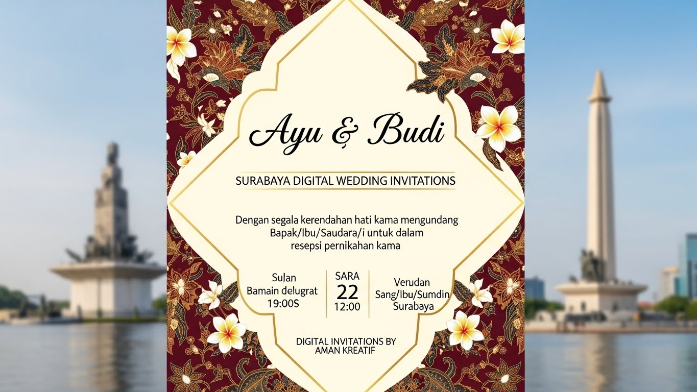 Undangan Pernikahan dengan Efek Hologram dan Neon